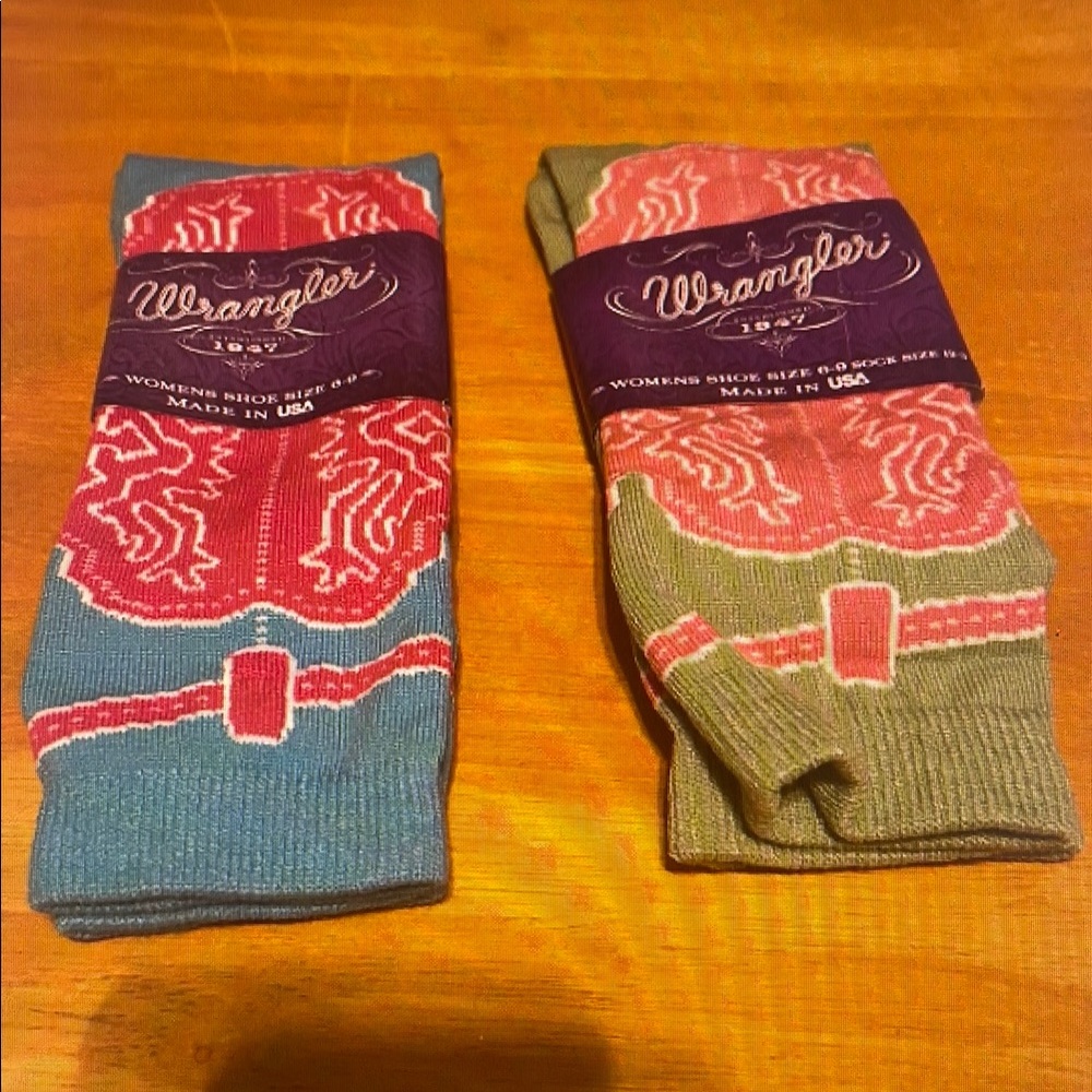 Wrangler Men's Socks - Blue and Green